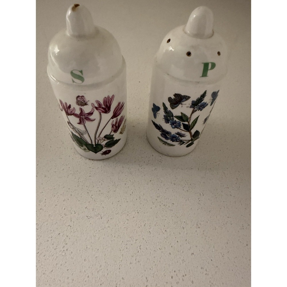 Portmeirion Botanic Garden Salt & Pepper Shakers Set England Vintage Read